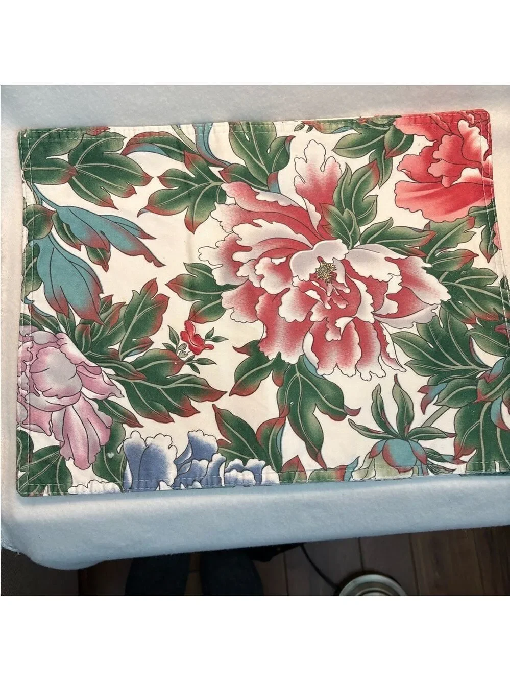 Floral Cotton Placemats x4 With Matching Napkins x6